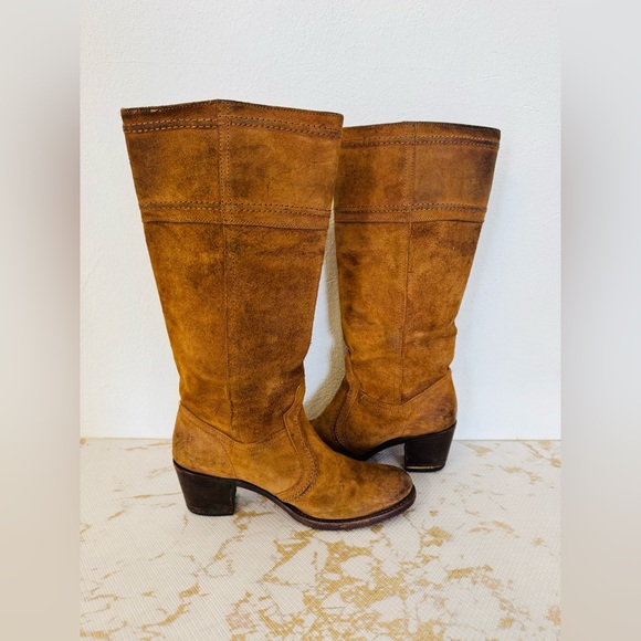 🔥🔥FINAL CLEARENACE 🔥🔥 FRYE Jane Boot Brown Suede Leather - Picture 4 of 9